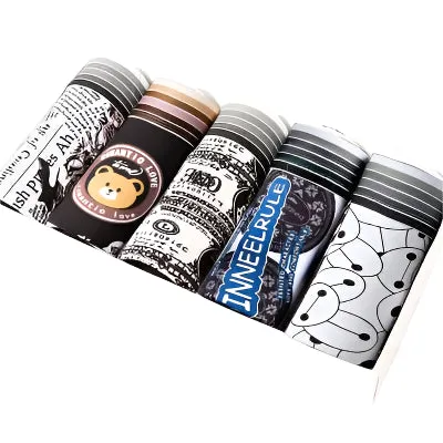 5Pcs/Lot Men's Boxers Underwear Comfortable Male Boxer Underpants Breathable Shorts