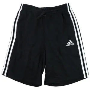 adidas Mens Essentials Fleece 3-Stripes Shorts - Black / White (Size: M)