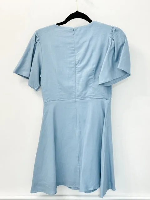 Baby Blue Linen Blend Dress