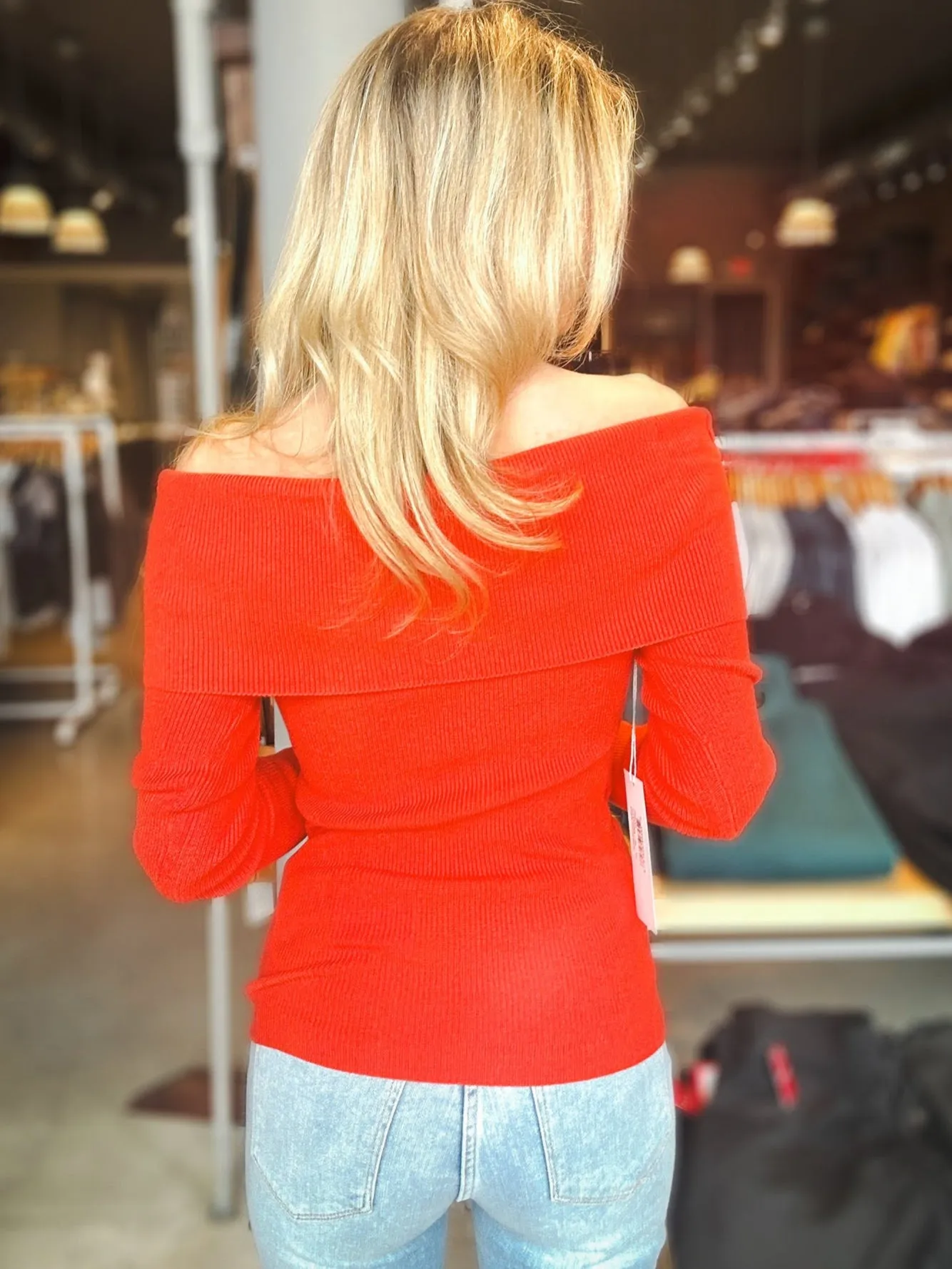 Bishop   Young Blaine Off The Shoulder Sweater