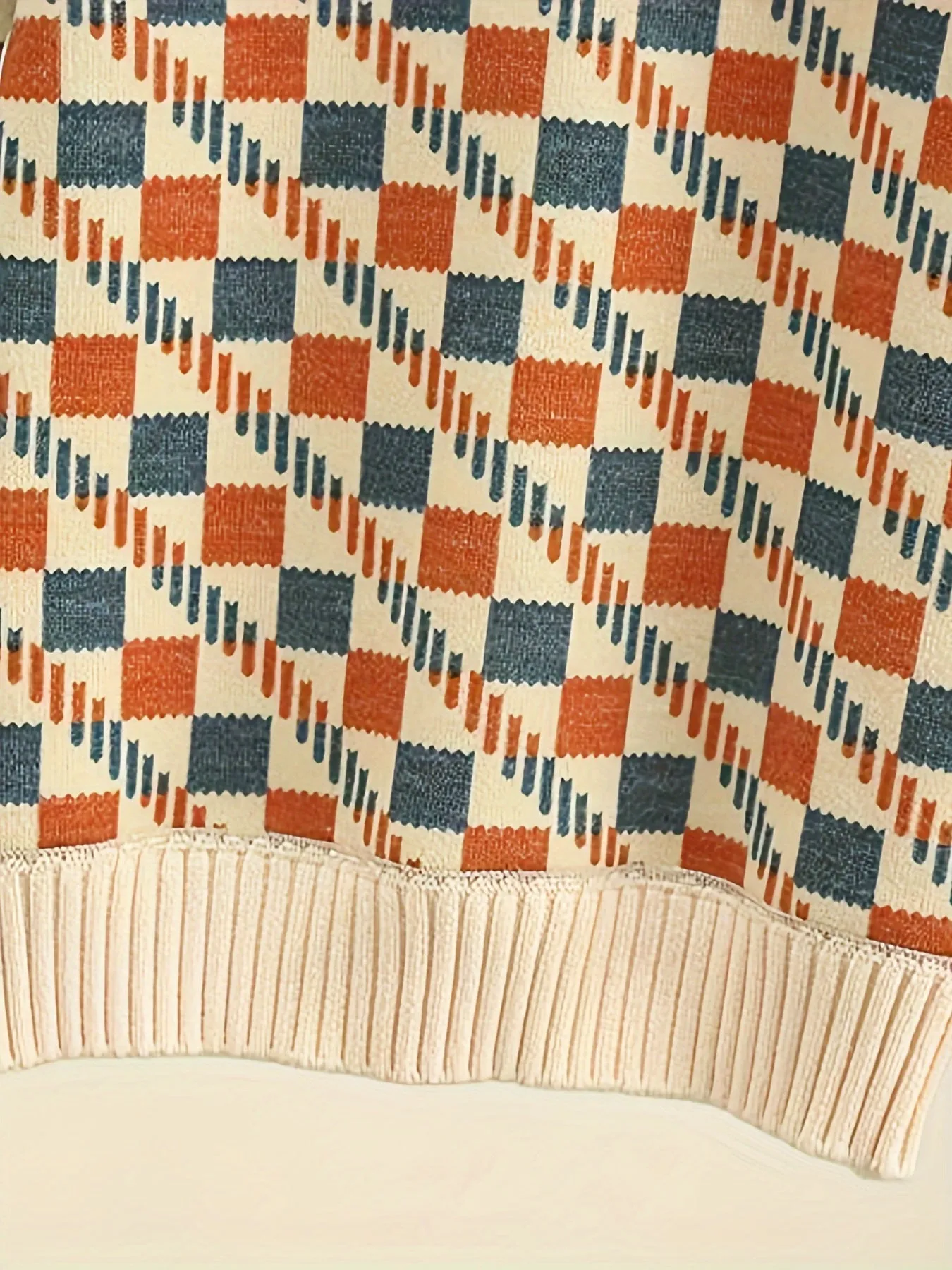Boy's Allover Checks Pattern Knit Pullover For Autumn And Winter - Versatile Trendy Long Sleeve Bottoming Knitted Top As Gift
