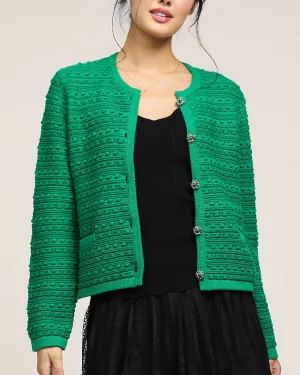 Button down Cardigan with Pockets - Green