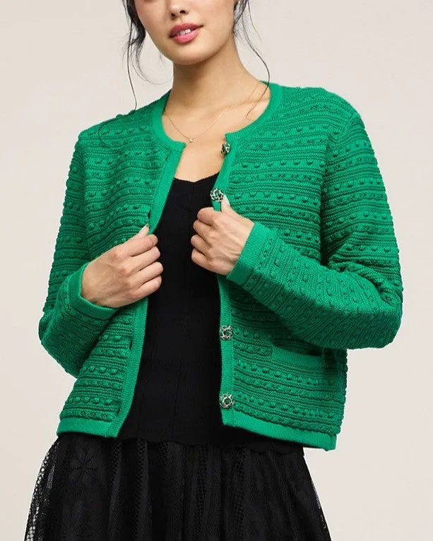 Button down Cardigan with Pockets - Green