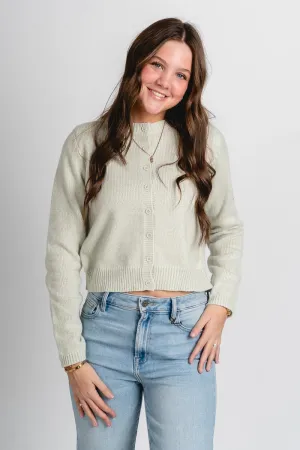 Button sweater cardigan dusty sage