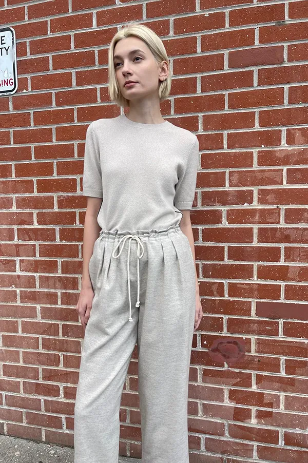 Cosy Drawstring Pant in Oatmeal