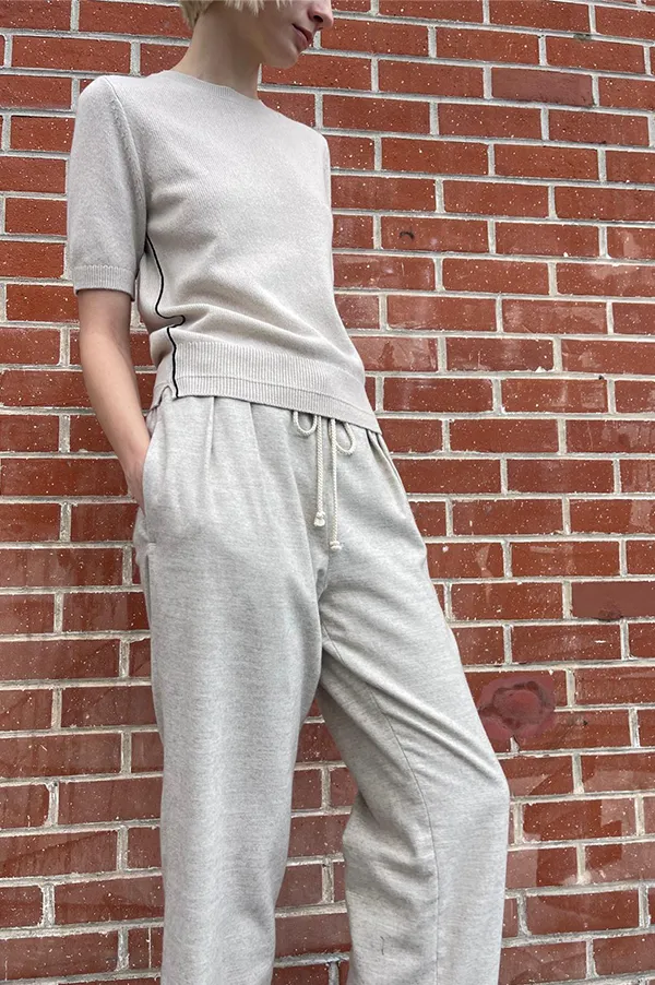 Cosy Drawstring Pant in Oatmeal