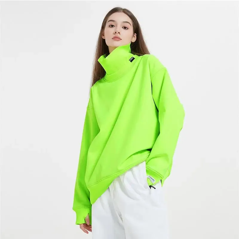 Couple High Collar Ski Pullovers