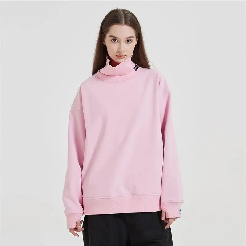 Couple High Collar Ski Pullovers