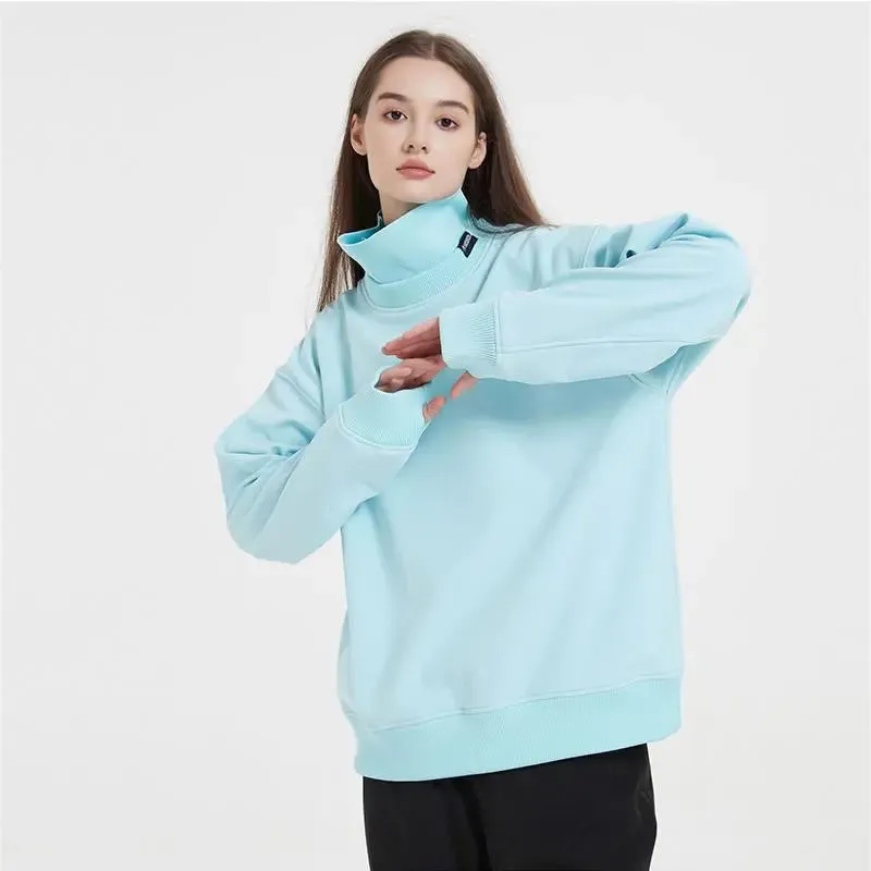 Couple High Collar Ski Pullovers