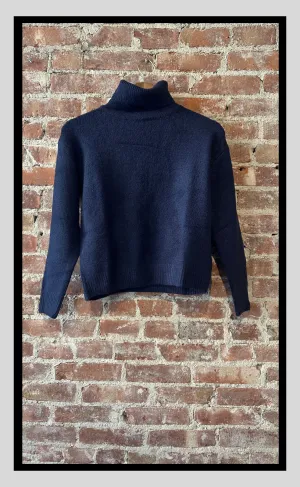 Cozy Navy Turtleneck Sweater