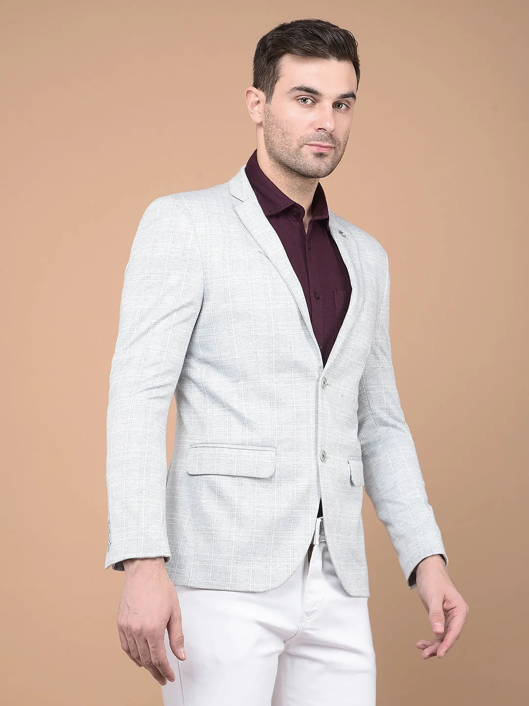 Cream Pin-Stripe Blazer