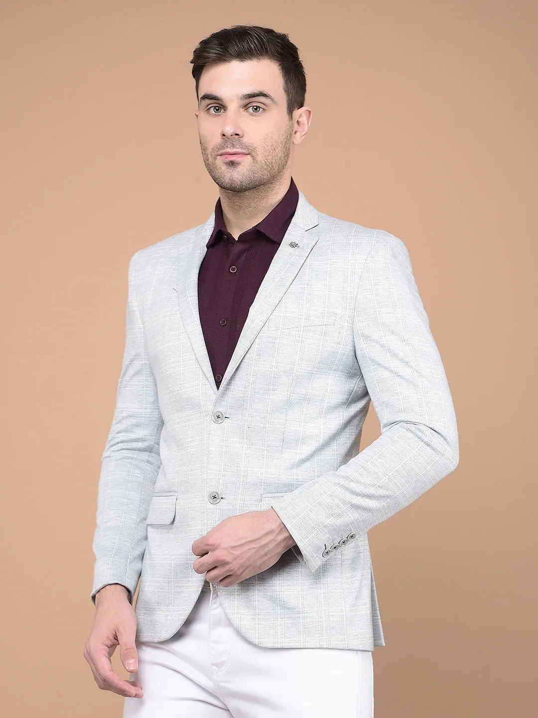 Cream Pin-Stripe Blazer
