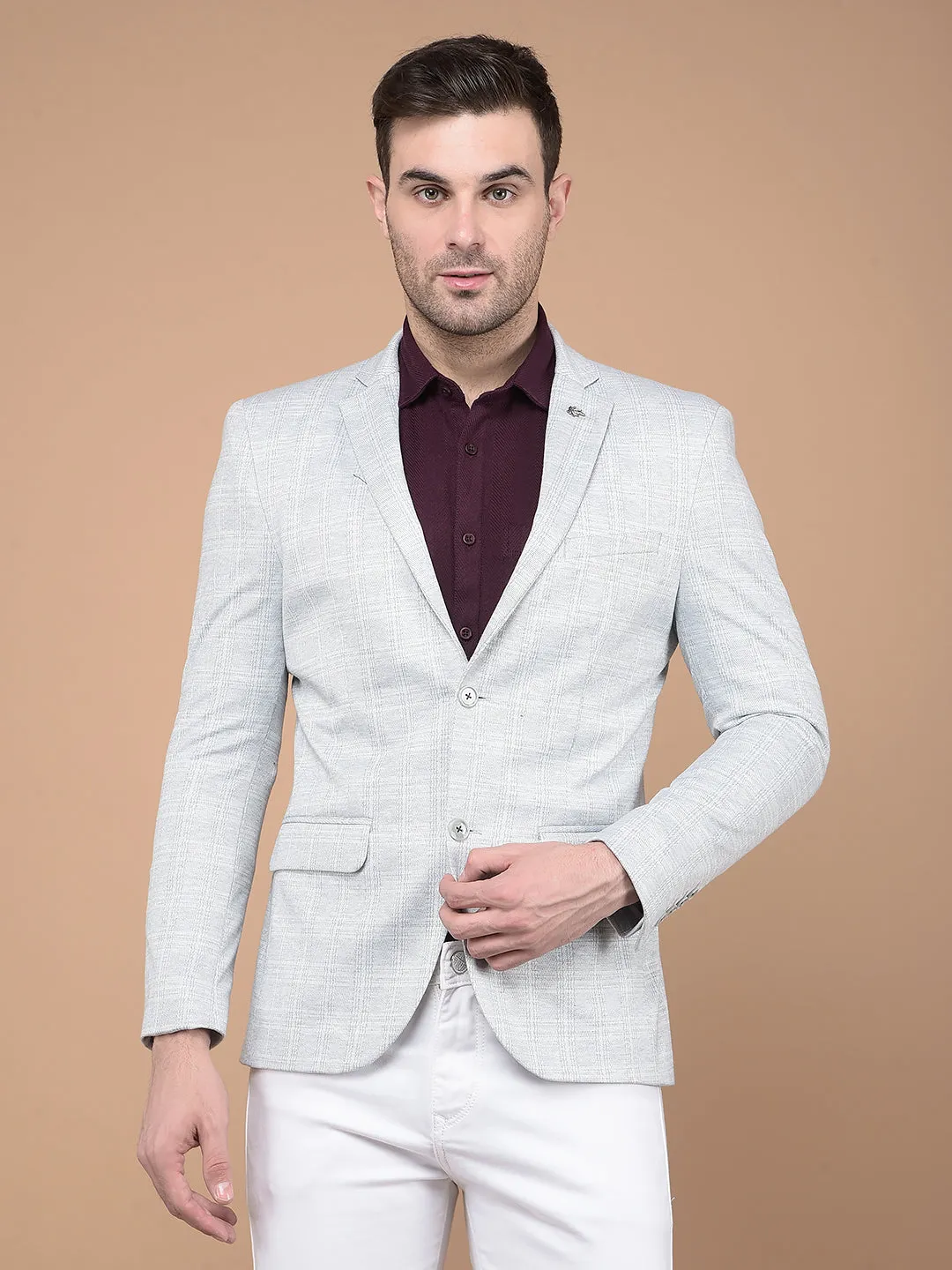 Cream Pin-Stripe Blazer