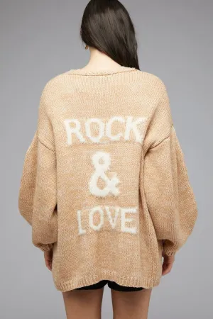 Davi & Dani Rock & Love Knit Long Sleeve Cardigan