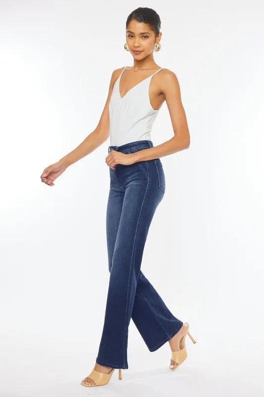 Faithful High Rise Flare Jeans - Dark Wash