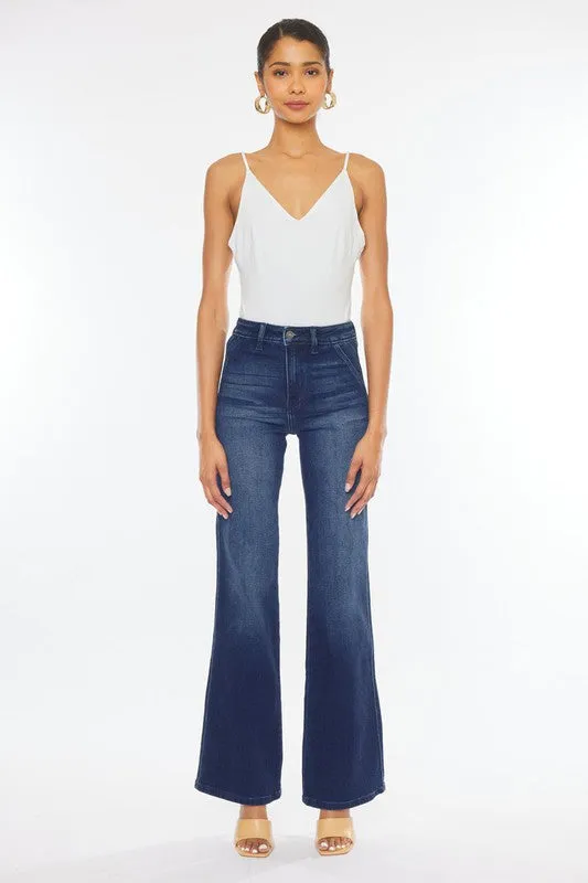 Faithful High Rise Flare Jeans - Dark Wash