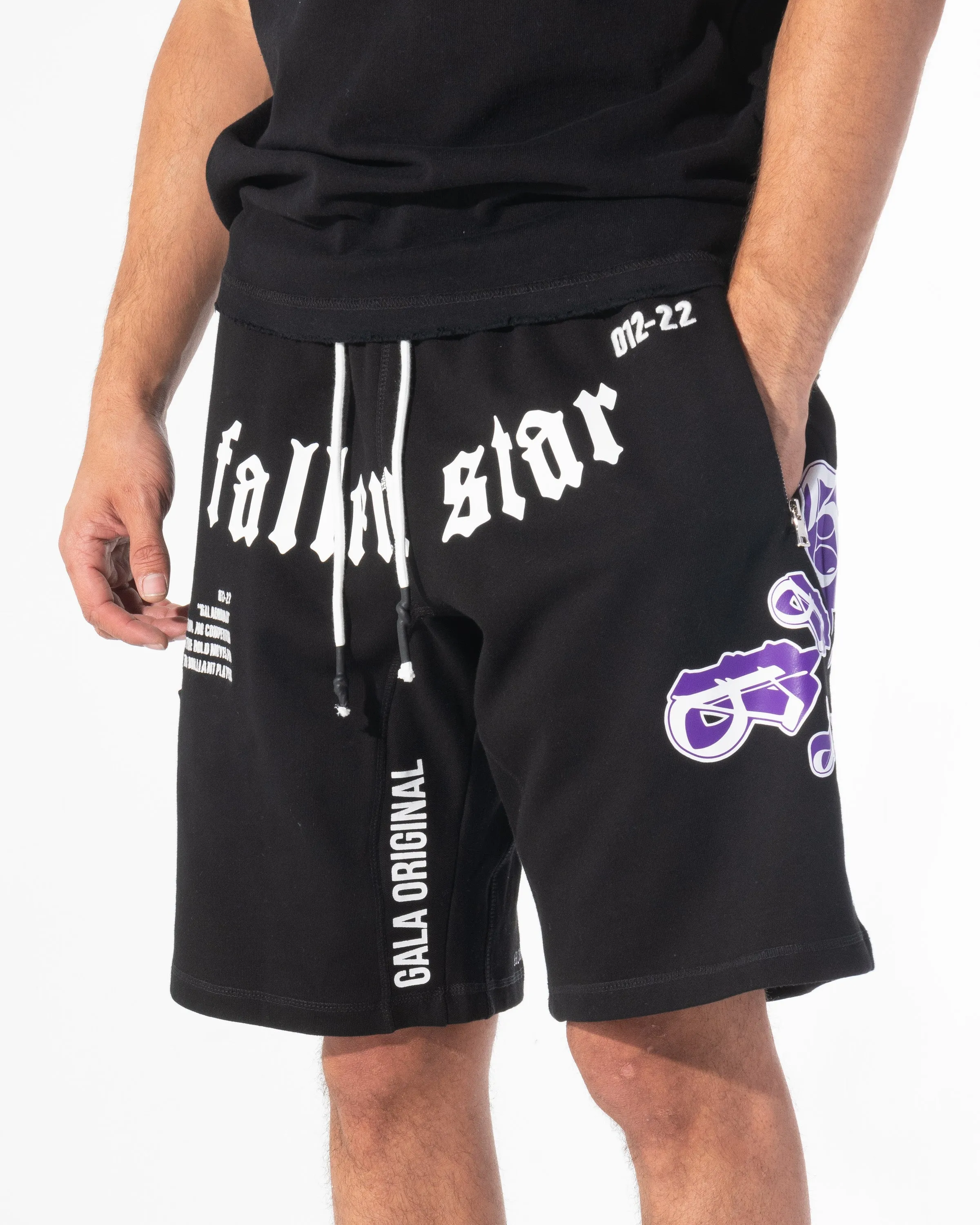FALLEN STAR SHORTS (JET BLACK)