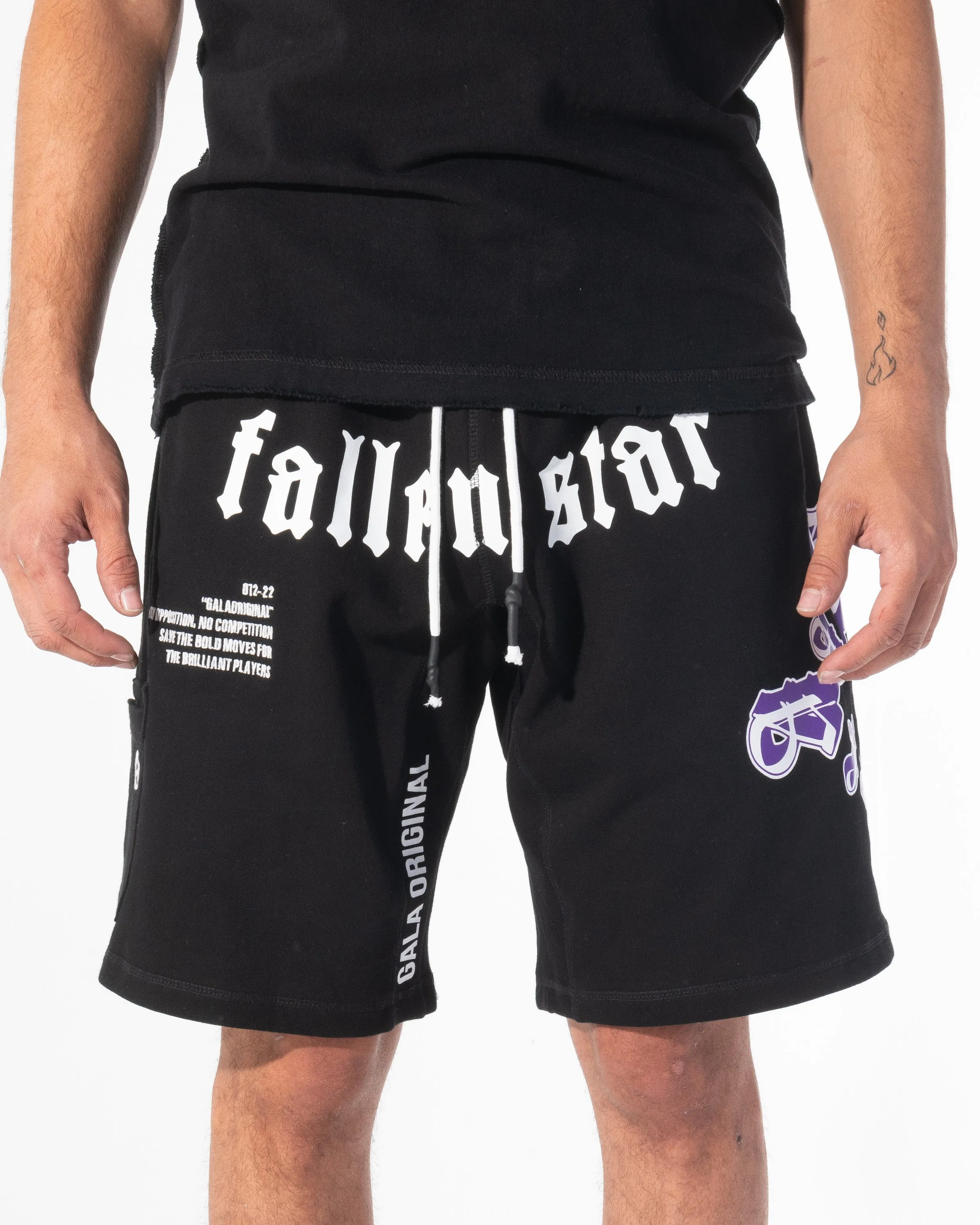 FALLEN STAR SHORTS (JET BLACK)