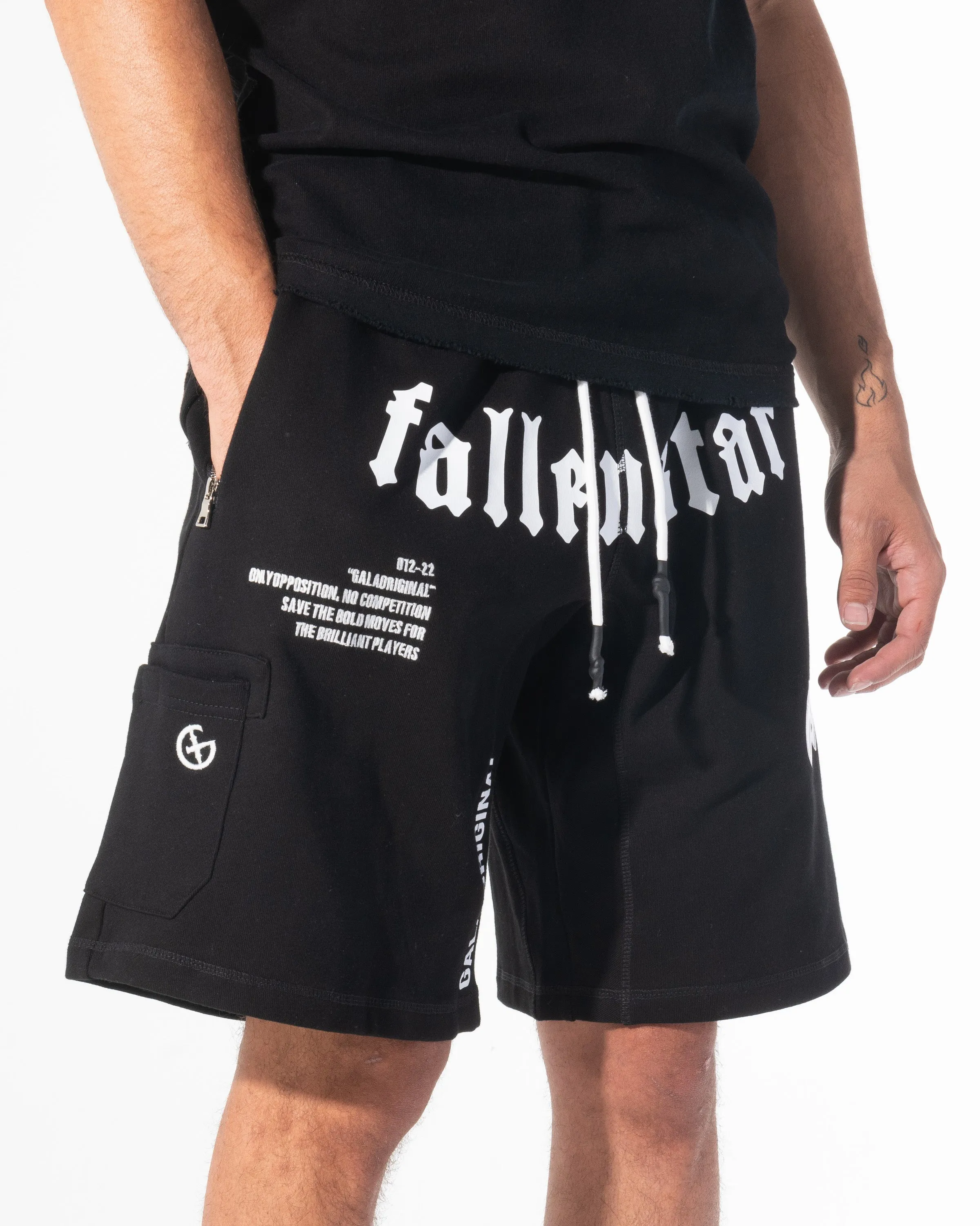 FALLEN STAR SHORTS (JET BLACK)