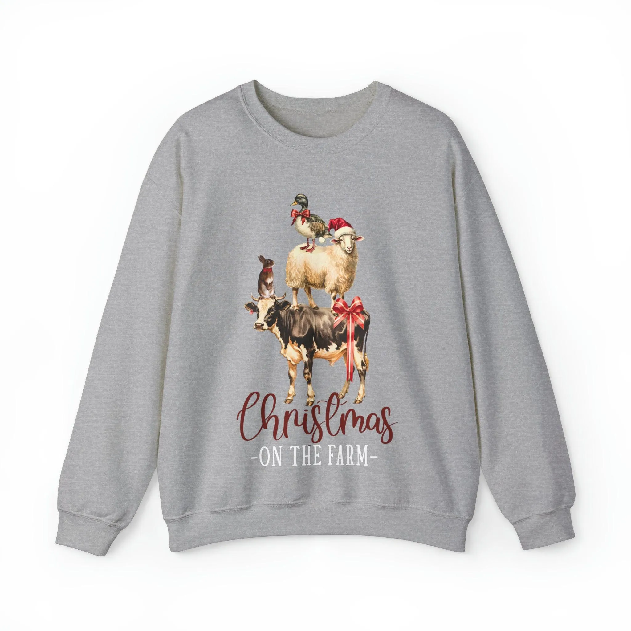 Farm Christmas Sweatshirt Christmas On The Farm Sweatshirt Christmas Sheep Sweatshirt Christmas Sweater Trendy Christmas Shirt