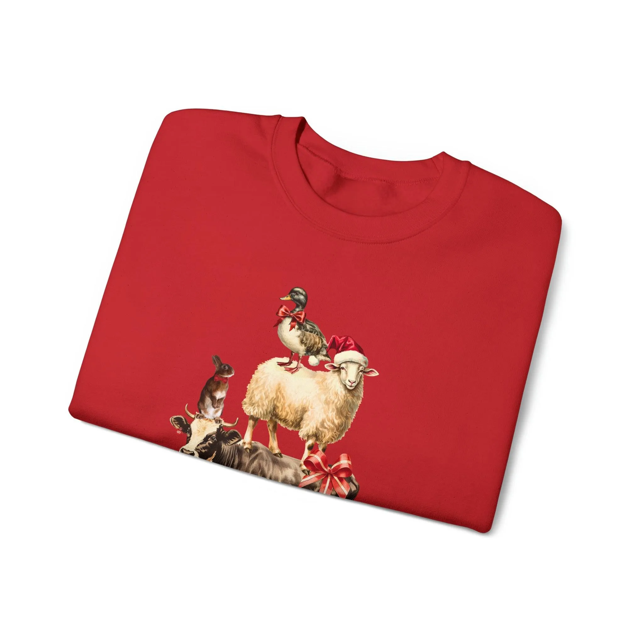 Farm Christmas Sweatshirt Christmas On The Farm Sweatshirt Christmas Sheep Sweatshirt Christmas Sweater Trendy Christmas Shirt