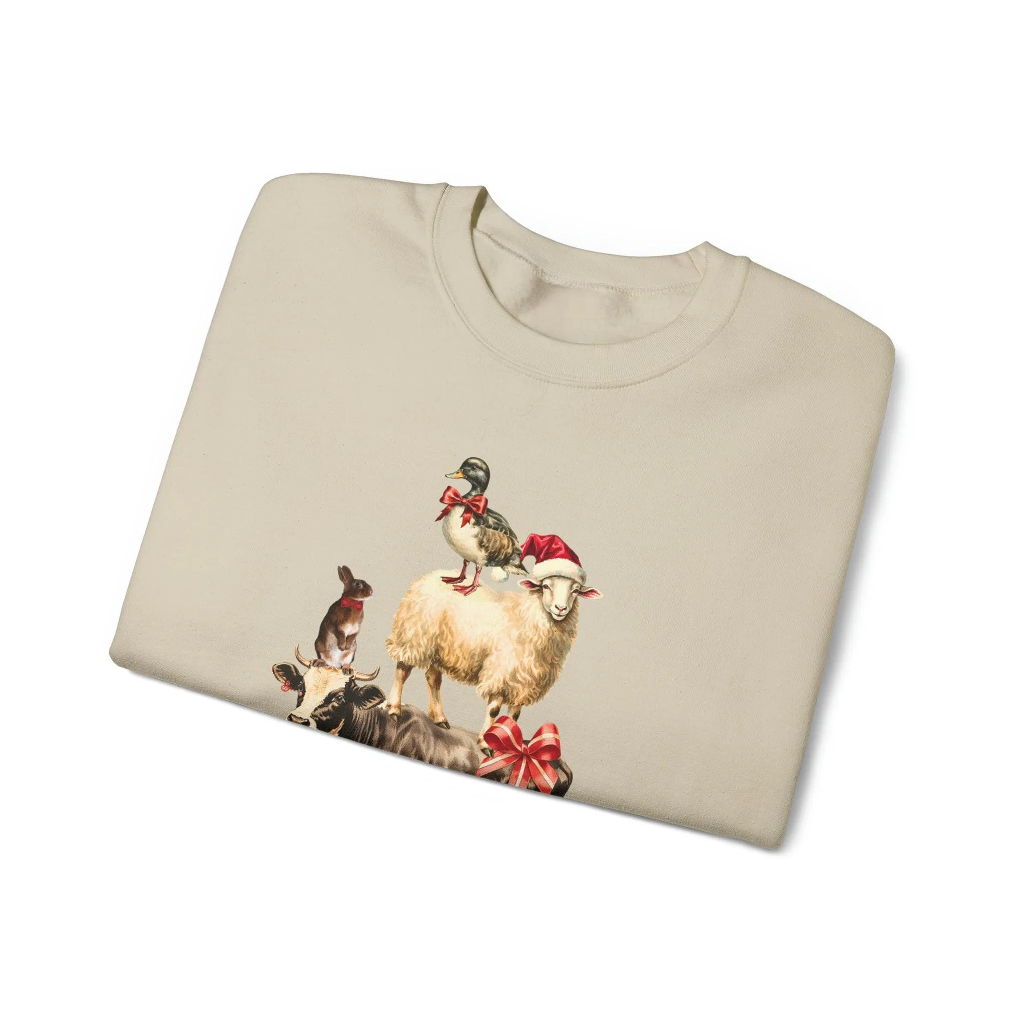 Farm Christmas Sweatshirt Christmas On The Farm Sweatshirt Christmas Sheep Sweatshirt Christmas Sweater Trendy Christmas Shirt