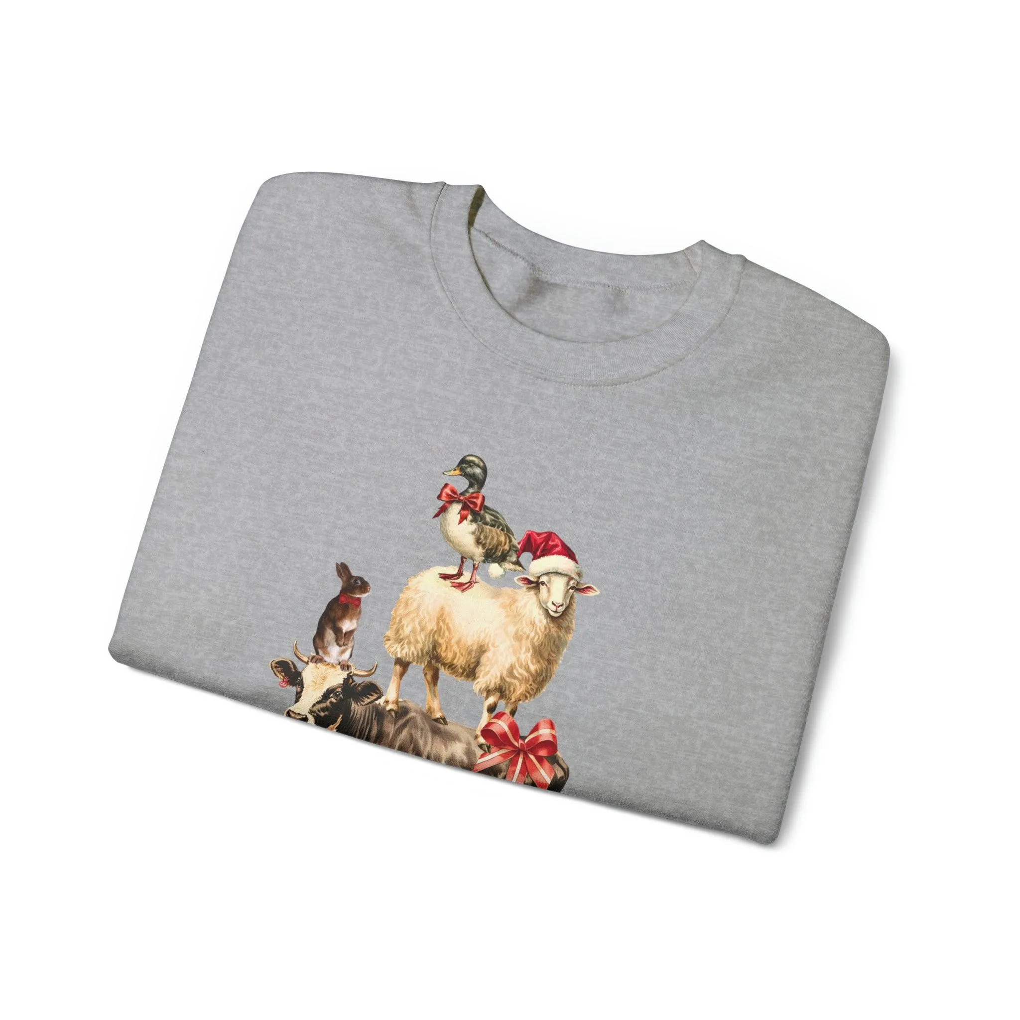 Farm Christmas Sweatshirt Christmas On The Farm Sweatshirt Christmas Sheep Sweatshirt Christmas Sweater Trendy Christmas Shirt