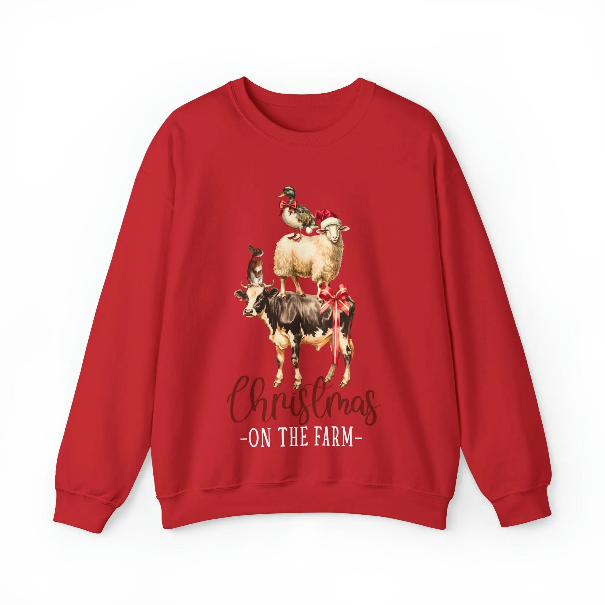 Farm Christmas Sweatshirt Christmas On The Farm Sweatshirt Christmas Sheep Sweatshirt Christmas Sweater Trendy Christmas Shirt
