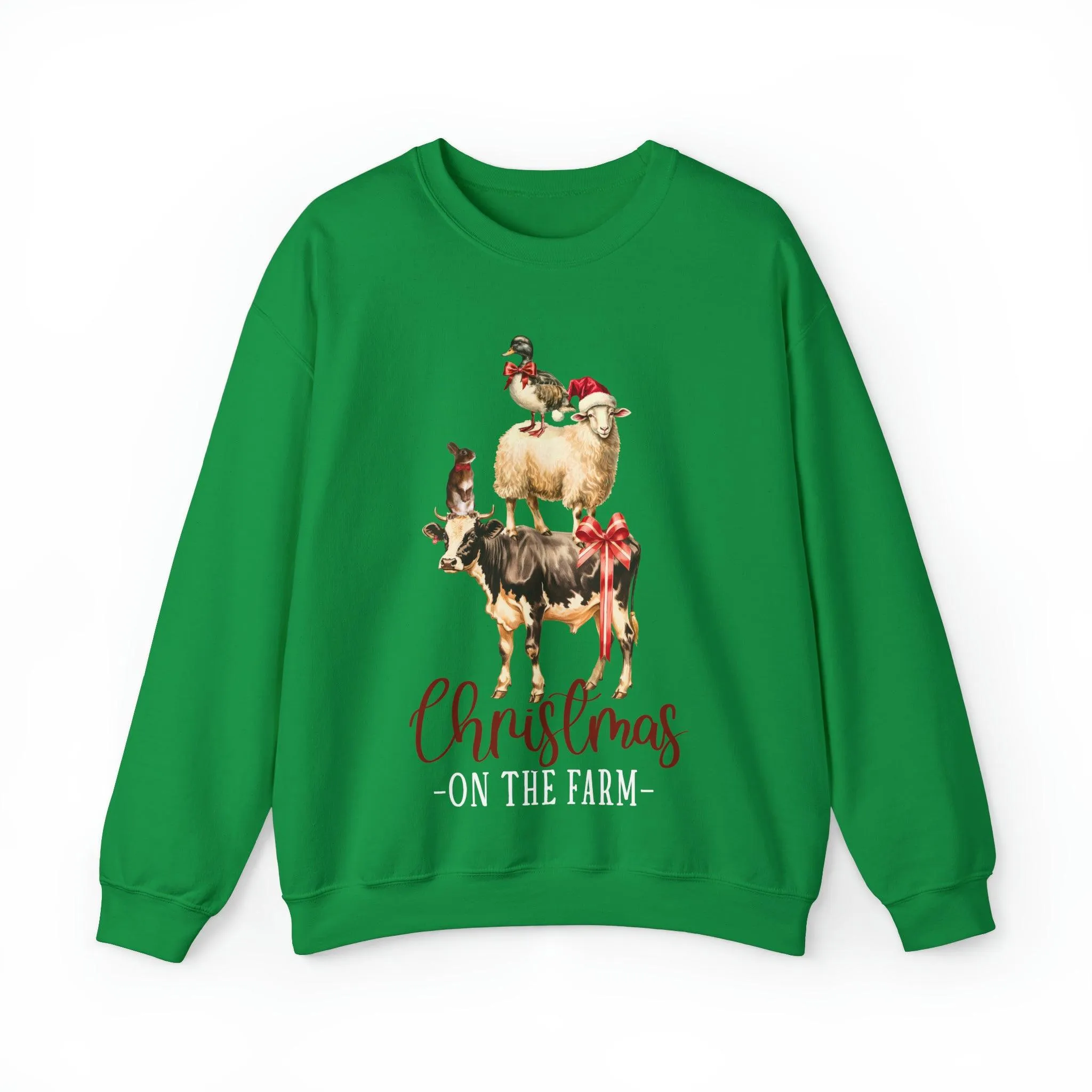 Farm Christmas Sweatshirt Christmas On The Farm Sweatshirt Christmas Sheep Sweatshirt Christmas Sweater Trendy Christmas Shirt