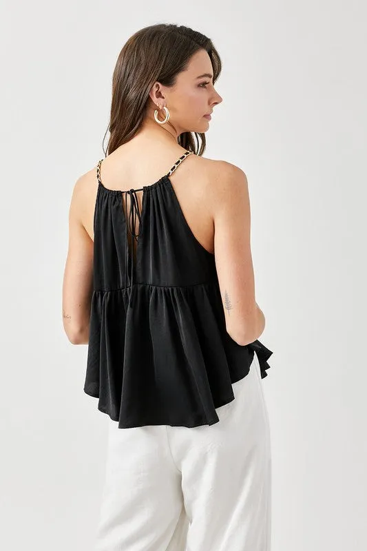 Flared Halter Dress Top