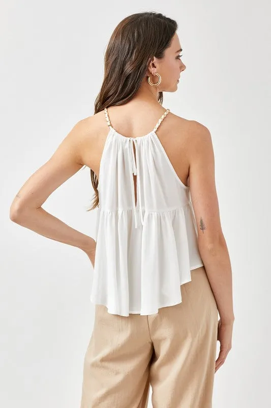 Flared Halter Dress Top