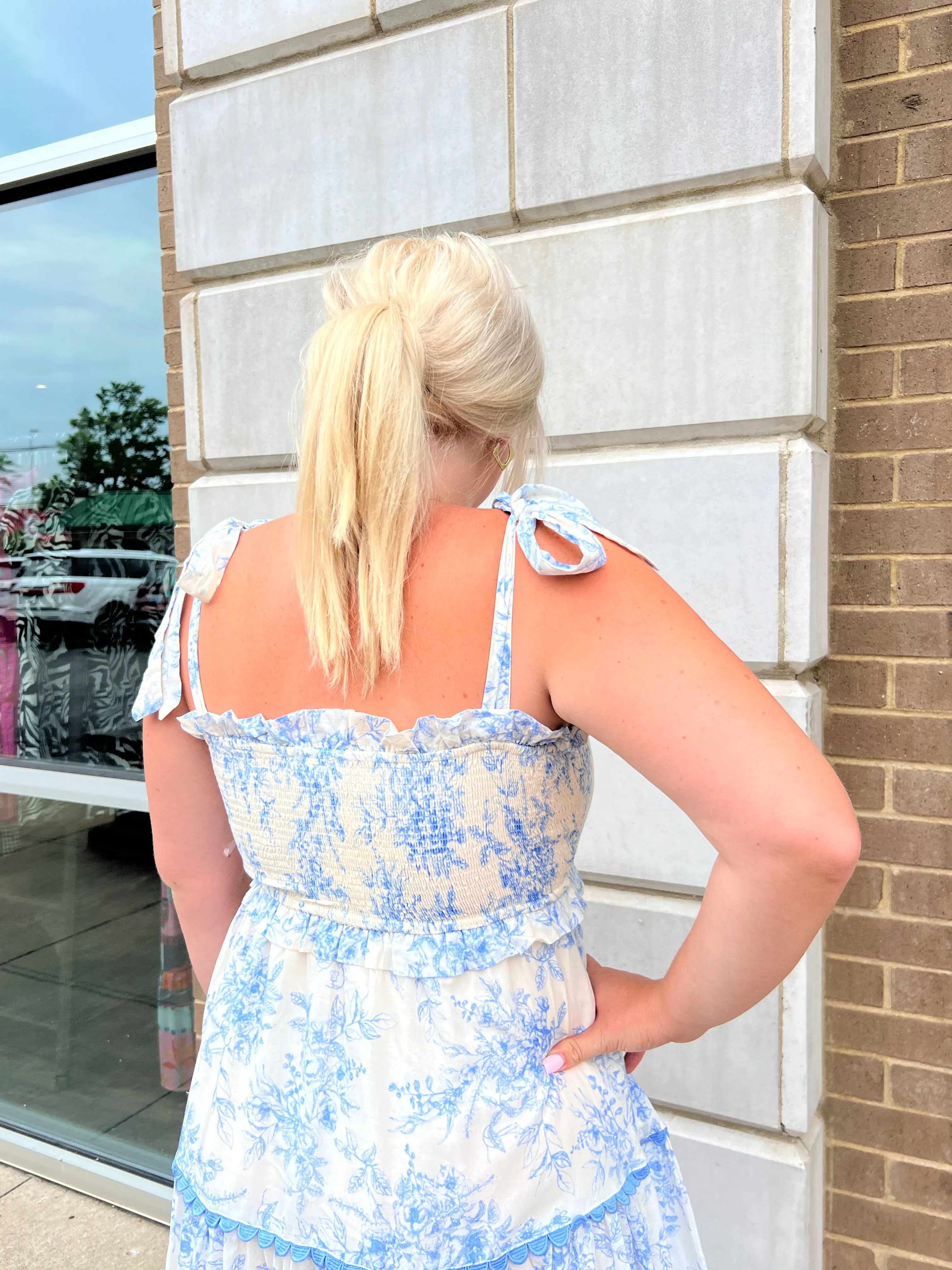 For The Plot Baby Blue Midi Dress