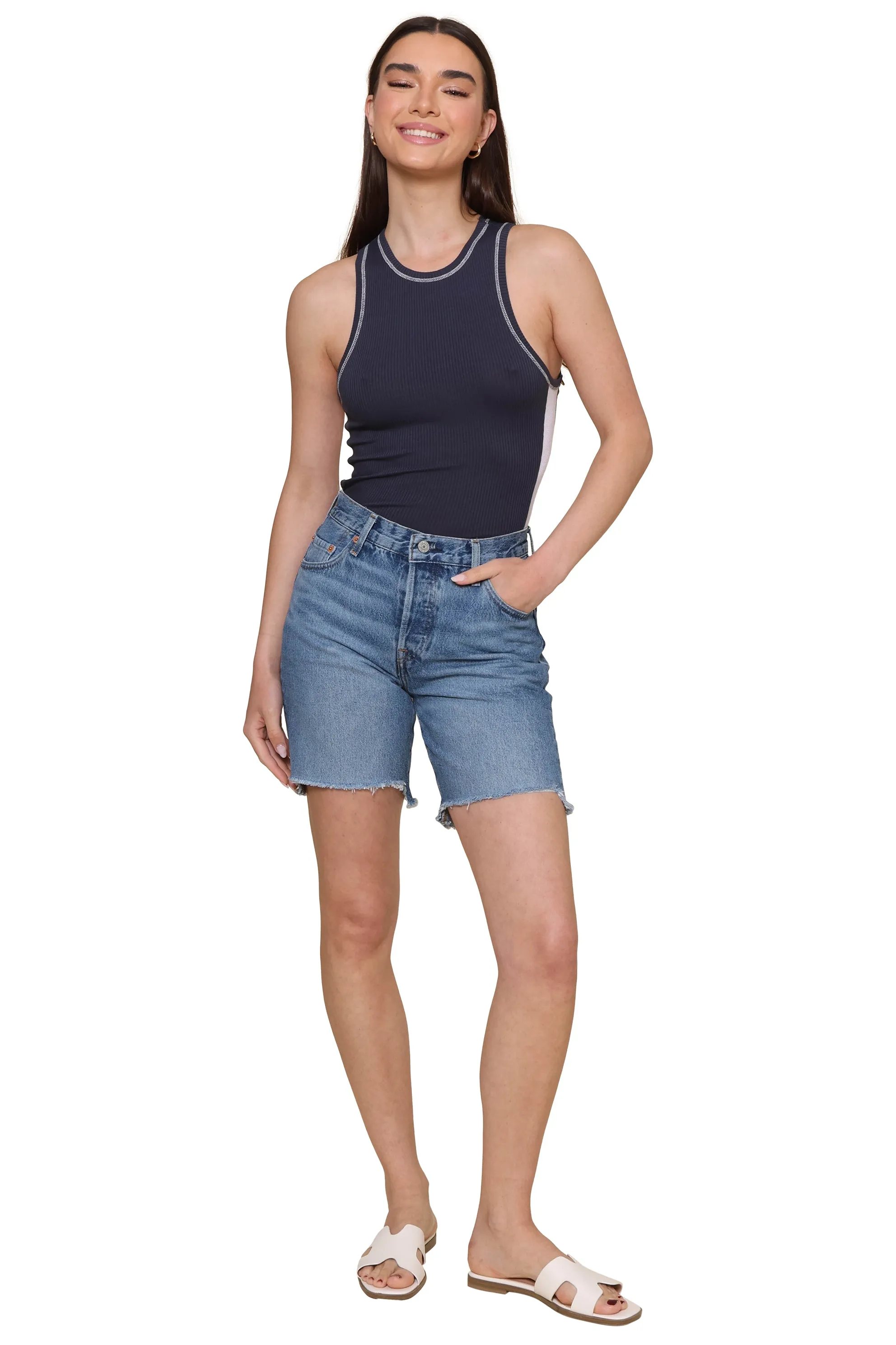 Frankie Contrast Rib Tank