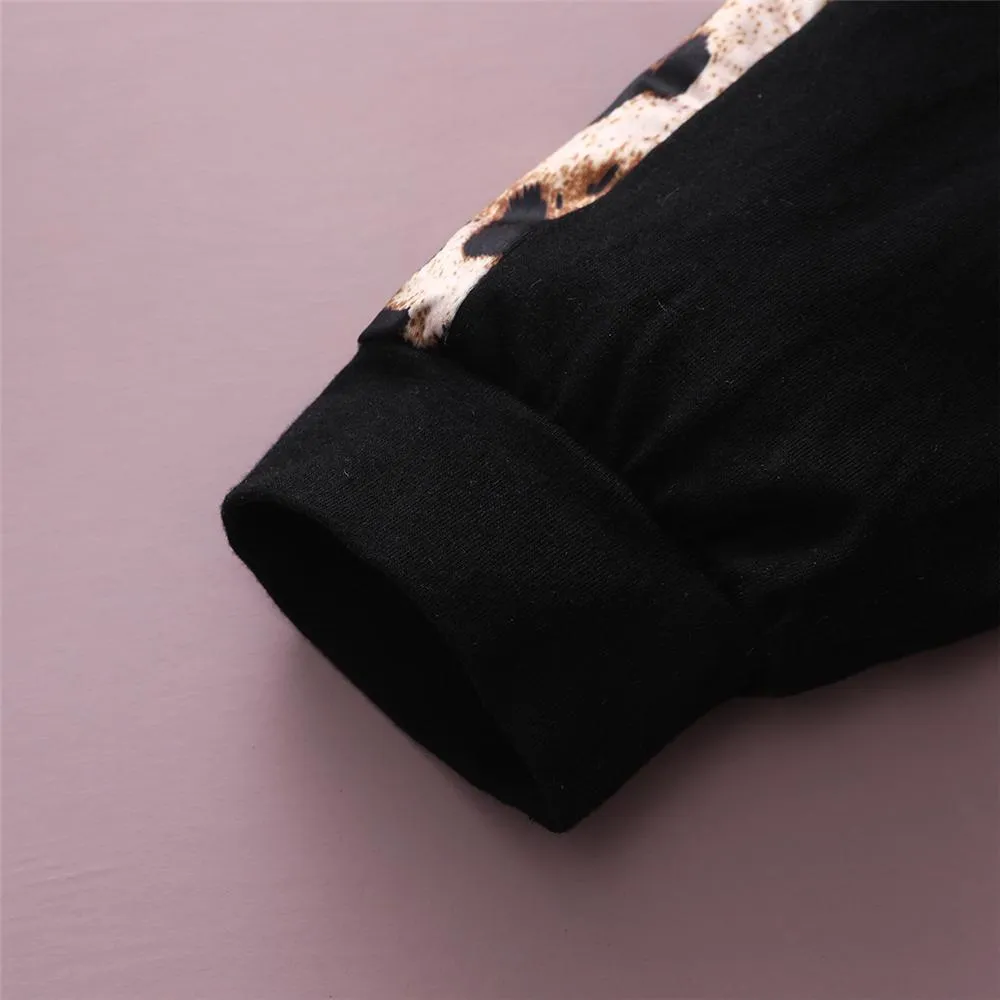Girls Leopard Long Sleeve Top & Trousers Wholesale Girl Clothing