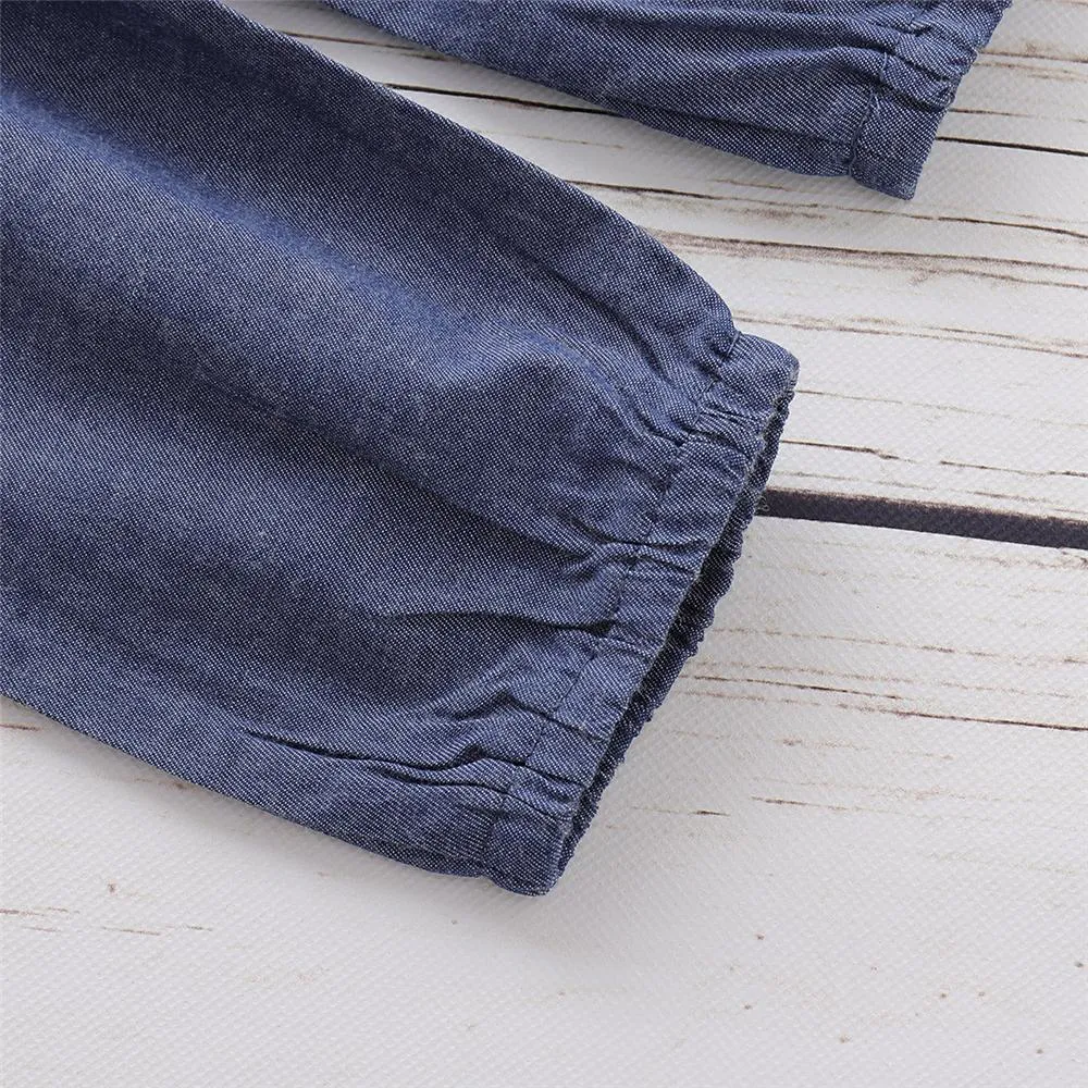 Girls Solid Color Casual Top & Trousers & Headband Girls Clothing Wholesale