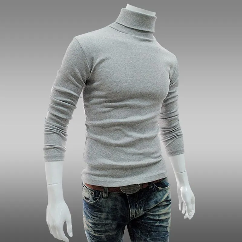 Hanrae Men's Winter Warm High Neck Pullover Jumper Sweater