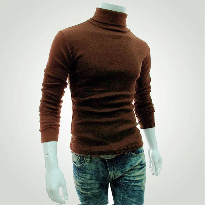 Hanrae Men's Winter Warm High Neck Pullover Jumper Sweater
