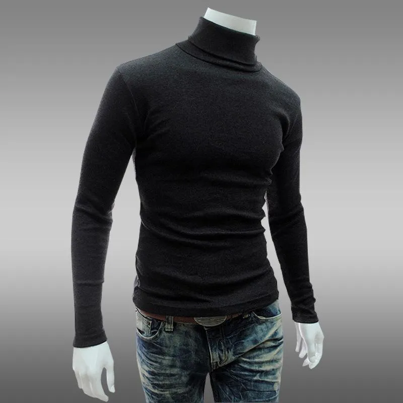 Hanrae Men's Winter Warm High Neck Pullover Jumper Sweater