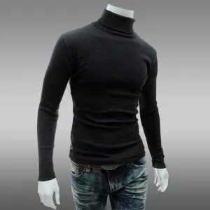 Hanrae Men's Winter Warm High Neck Pullover Jumper Sweater