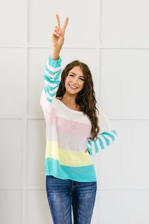Here's To Sheer Striped Sweater