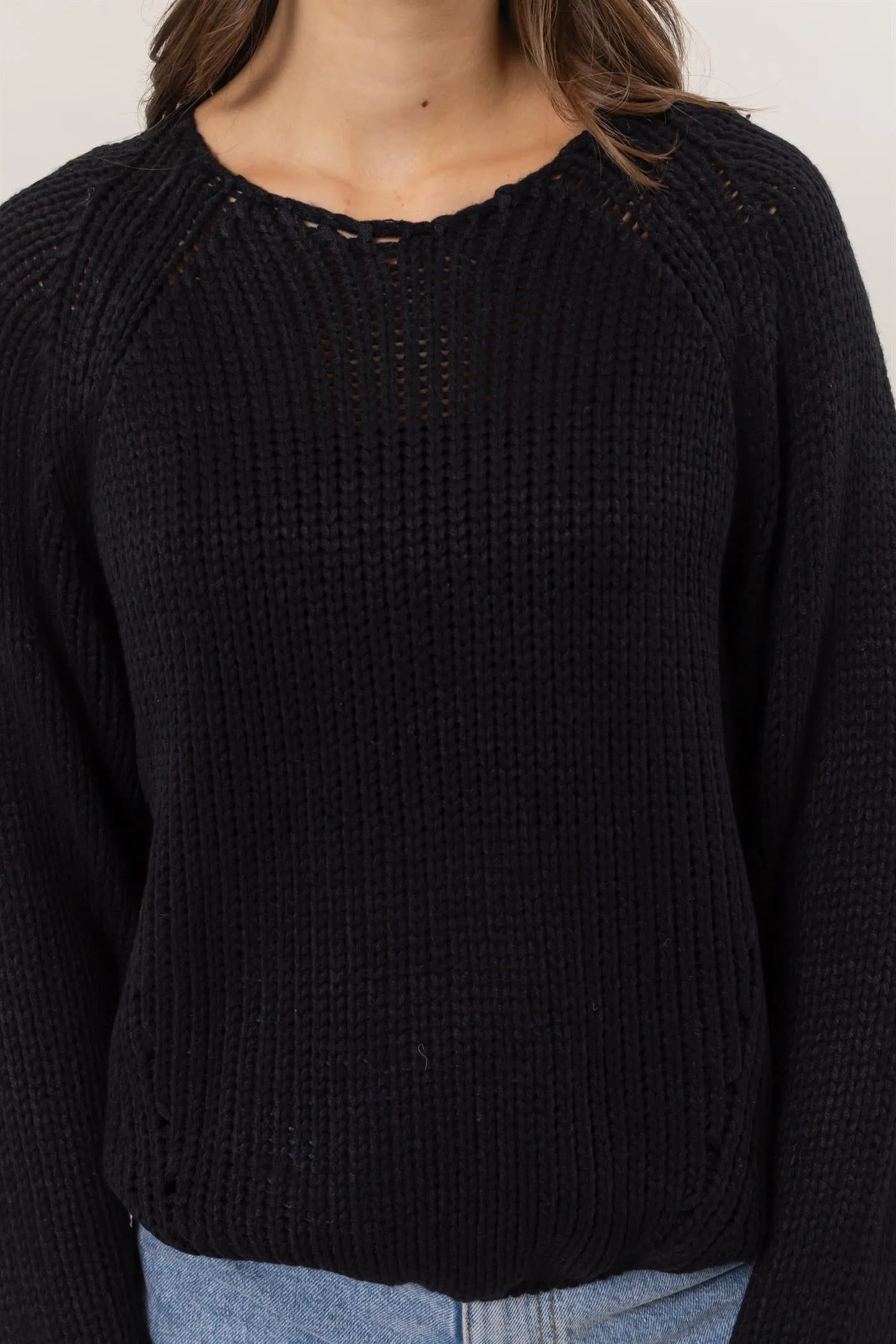 HF24F780-Ribbed Sweater Pullover