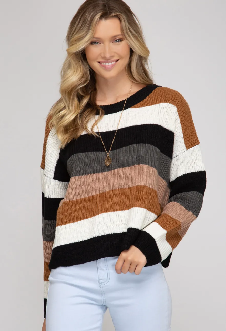 In Love With Fall Colorblock Pullover
