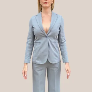 Jersey Pique Welt Pocket Blazer - Grey