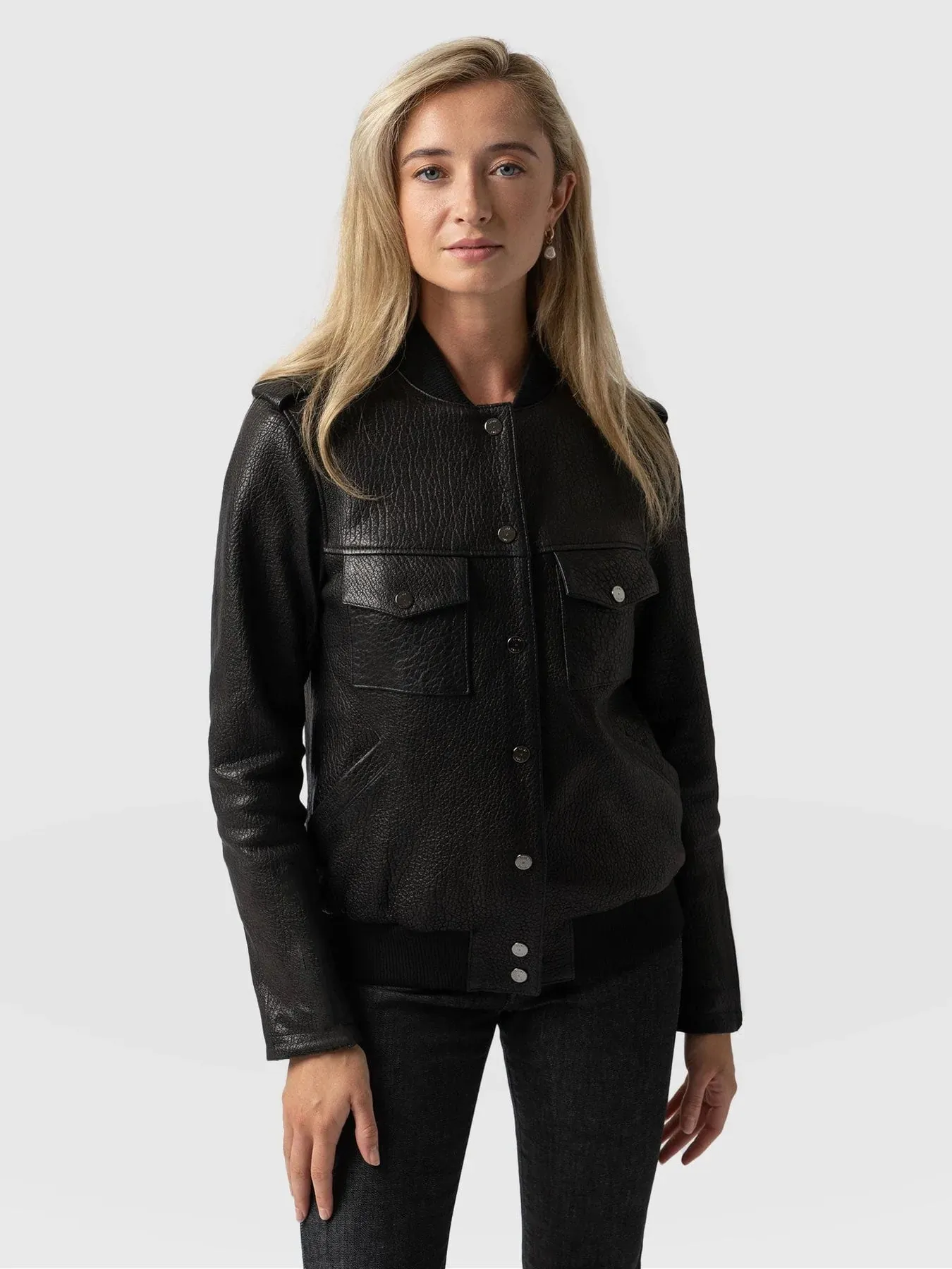 LEATHER BOMBER JACKET FOR WOMEN - FEMALE STYLISH LEATHER JACKET 2023