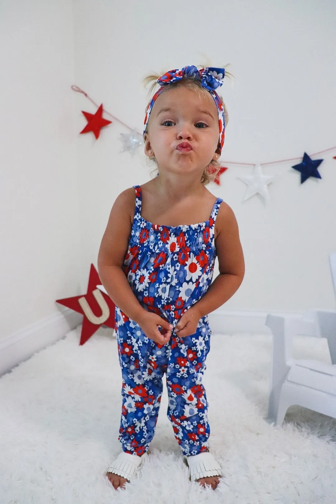LIBERTY BLOOMS DREAM SMOCKED JUMPSUIT
