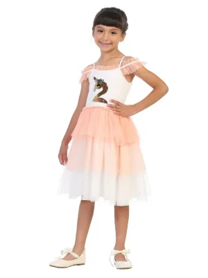 Little Girls Coral Flip Sequin Flamingo Corn Birthday Tutu Dress 2T-6