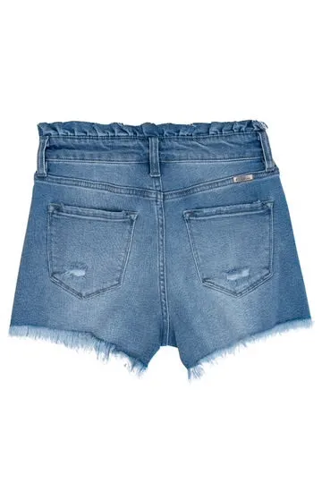 Lorena High Rise Jean Shorts - MEDIUM WASH