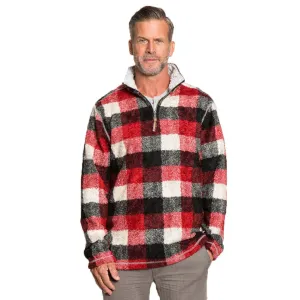 Melange Buffalo Plaid 1/4 Zip Pullover