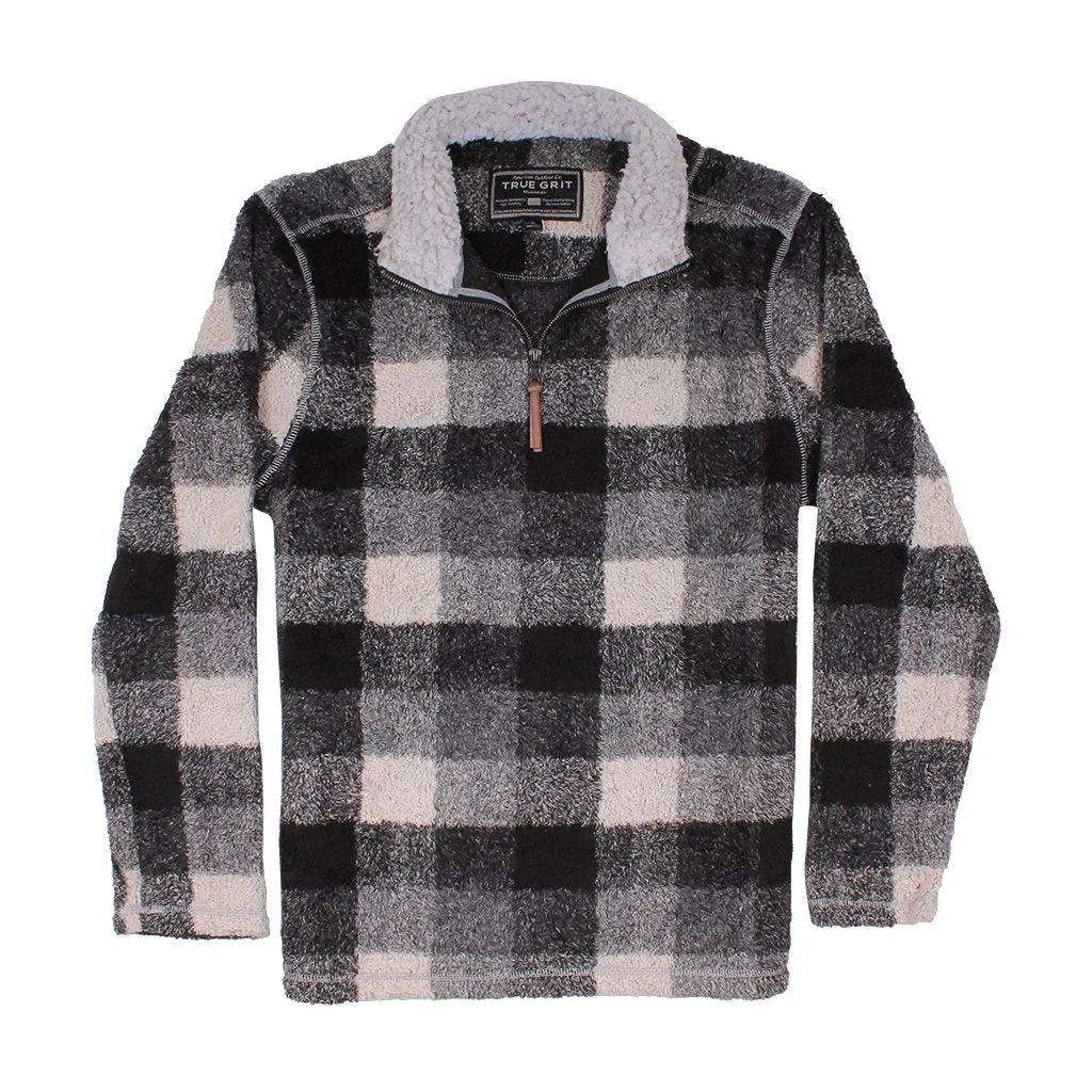 Melange Buffalo Plaid 1/4 Zip Pullover