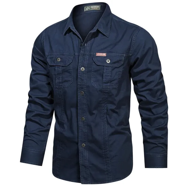 Men Long Sleeve Casual Cotton Shirts
